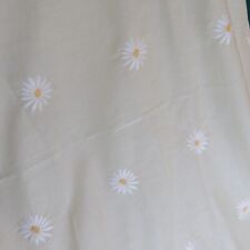 Vintage Whimsical Pale Lemon White Daisy Hand Made Bed Coverlet 87