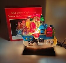 Vtg 1989 Old World Christmas Santa On Locomotive Light picture