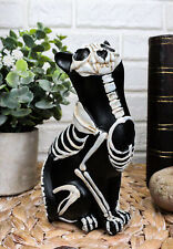 Ebros DOD Skeleton Cat Statue Halloween X-Ray Decor Crazy for Cats (Male Cat) picture