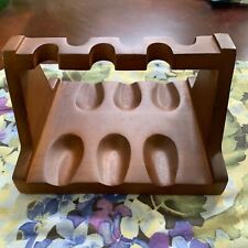 Vintage Kaywoodie Six Smoking Pipe Wooden Stand Made from Native Wood (Taiwan) picture