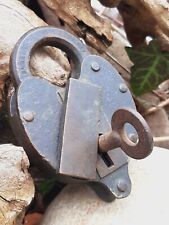 Antique Vintage Brass Padlock Eagle Lock Co. Terryville Works Original Key picture