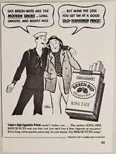 1942 Print Ad Beech-Nut Cigarettes Sailor & Fisherman Cartoon picture