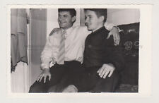 Two Affectionate Handsome Young Men Embrace Hug Closeness Couple Gay Int Photo picture