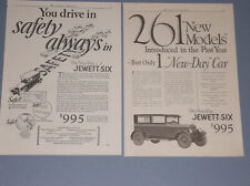 3 1926 NEW DAY JEWETT SIX AUTO ADS PAIGE-JEWETT MOTOR CAR COMPANY ADS picture