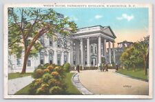 State View~Washington DC~White House~President's Entrance~Visitors~Vintage PC picture