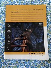 Vintage 1998 United Airlines Print Ad Treehouse Ladder Best Thinking Up High picture