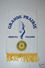 Vintage Grande Prairie Alberta Canada Rotary International Club Wall Banner Flag picture