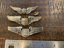 ORIGINAL VINTAGE US MILITARY AVIATION WINGS LOT OF 3 picture