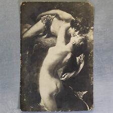 Mermaid nymph nude witch kisses a faun. Tsarist Russia postcard 1907s🌒 picture