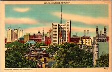 Louisville KY-Kentucky, Colorful Skyline, Skyscrapers Vintage Souvenir Postcard picture