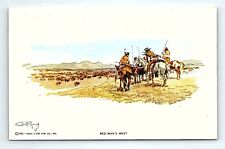 Montana CM Russell Red Mans Meat Sketch Artist Postcard 1952 #7  pc94 picture