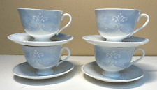 LENOX SWEDISH GARLAND Cup & Saucer Sets (x4)  *MINTY* and Quick Ship *8 pieces* picture