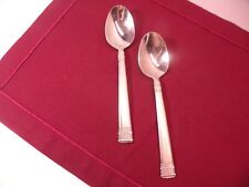 SET OF 2 ONEIDA SATIN REMEDY OVAL SOUP SPOONS STAINLESS FLATWARE 7