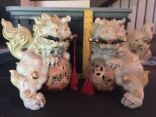 antique japanese foo dogs pair picture
