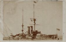 Postcard British Royal Navy Battleship HMS Hibernia RPPC Photo c1900s picture