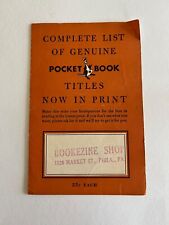 Complete List of POCKET BOOK Titles ~ c. 1940 ~ publisher list vintage paperback picture