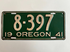 1941 Oregon License Plate 4 Digit All Original Paint Still Has Gloss Nice picture