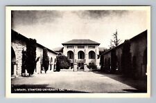 Stanford CA-California, Library, Stanford University, Vintage Postcard picture