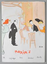Vintage Menu From Maxim's Restaurant France June 18, 1987 Lunch SEM picture