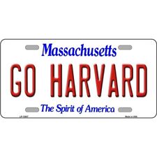 Go Harvard License Plate Metal Sign Plaque Art Car Truck Wall Home Decor picture
