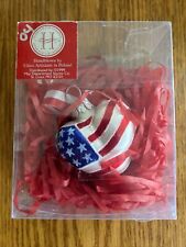 Vtg 1999 May Department Stores Handblown Glass “Patriotic Heart”  I.O.B. ~POLAND picture