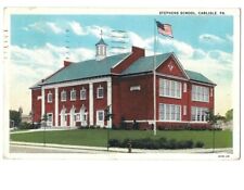 c1943 Stephens School Carlisle Pennsylvania PA American Flag Postcard picture