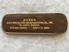 AUSCO Auto Specialists Vintage Leather Souvenir Case, St. Joseph, Michigan picture