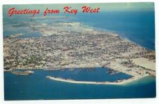 Greetings From Key West FL Vintage Aerial View Postcard Florida picture