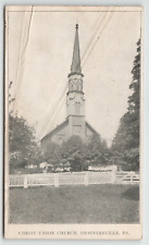 Postcard Vintage Christ Union Church in Shoenersville, PA picture