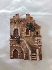 Rare Signed Deruta Italy painted Terracotta house front tile plaque 6