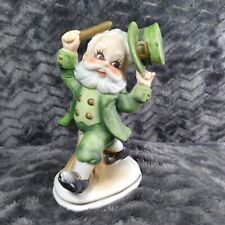Vintage Lefton St Patrick’s Day Irish Leprechaun Figurine #6203 Baton Japan 4.5” picture