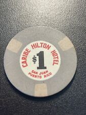 $1 Caribe Hilton San Juan Puerto Rico Casino Chip CHC-1x **Rarer Hard To Find** picture