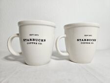 Set Of Two Starbucks 2001 Coffee Barista Mug Co. Established 1971. White Nutural picture