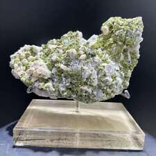 7LB Natural Green Ghost Crystal Mineral Specimen Quartz Cluster Flower Healing picture