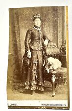 1870s CDV Photo of Victorian London Woman w Dog picture