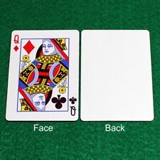 Queen Diamonds/Clubs Blank Back - Mis-Indexed - Bicycle Gaff Playing Card picture