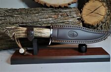 MUELA CAZORLA HUNTING KNIFE MoVa STEEL BLADE STAG CROWN LEATH. SH. MINT IN BOX picture