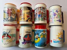 Lot of 8 Vintage Disney World Resort Refillable Mugs Insulated Cups w/ Lids WDW picture