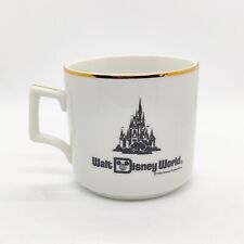 Vintage Walt Disney World Castle Coffee Mug Cup Gold Gilt Trim Made In Japan picture