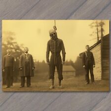 POSTCARD Weird Creepy Creature Executioner Cult Unusual Scary Torture Device picture