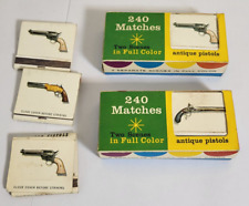 lot of 2 boxes Antique Pistols Matchbooks 1960s Souvenir Vancouver Grant Mann picture