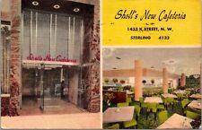 Linen Postcard Sholl's Colonial Cafeteria in Washington D.C.~139122 picture
