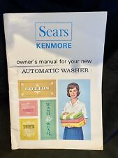 Sears Kenmore Owners Manual For Your New Automatic Washer VINTAGE Booklet picture