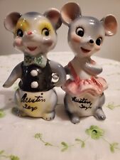 SALE WAS 55. VTG 1950S MCM ANTHROPOMORPHIC ARM & ARM MICE SALT/PEPPER SHAKERS picture