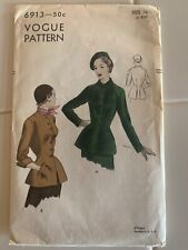 Vintage 1940-50s Vogue Sewing Pattern 6913- NICE- Size 16 picture