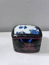 vintage chinese black lacquer box jewelry box picture