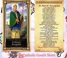 Saint St. Patrick with St Patrick's Breastplate - Glossy Paperstock Holy Card picture