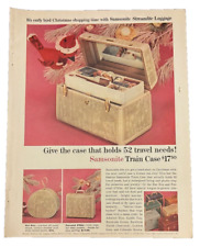 1956 Samsonite Train Case vintage print ad - Streamlite Luggage picture