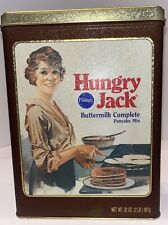 Vintage Pillsbury Hungry Jack Pancake Mix Collectible Metal Tin 32oz 8.5