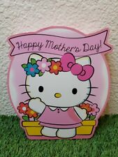 New Waving Hello Kitty Happy Mother's Day Die Cut Wooden Wood Sign By Sanrio,New picture